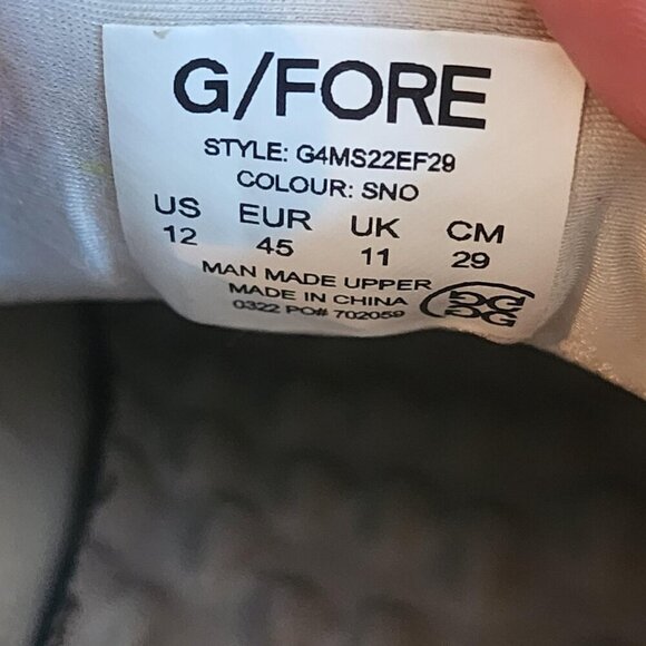 G/FORE Golf Shoes Mens Size 12 Snow Camo G4MS22EF29 Spikeless Athletic main image 7